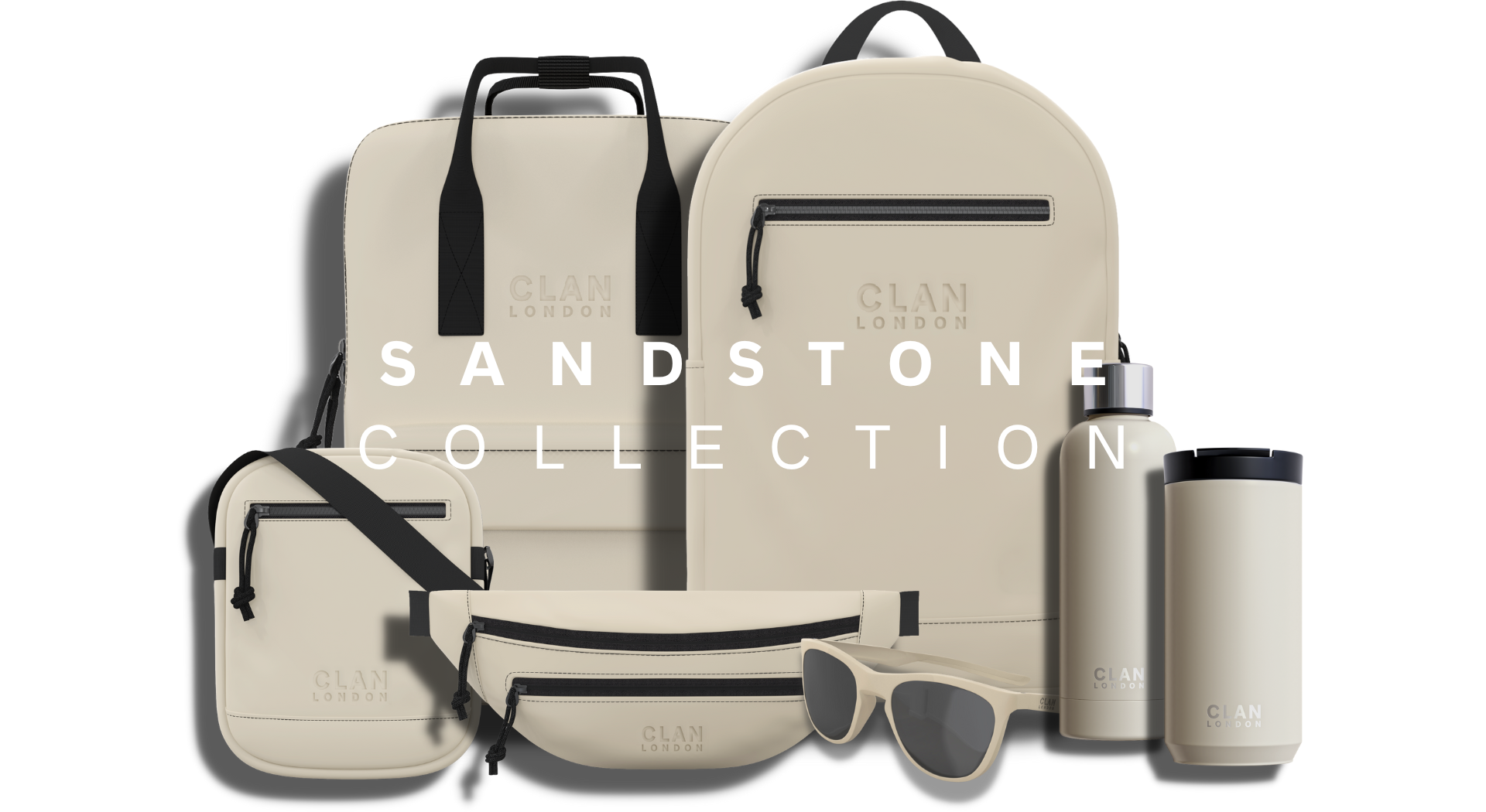 Clan London Women\'s Beige Backpack with Black Accents Piccadilly Backpack - Tan – Clan London® main image 2