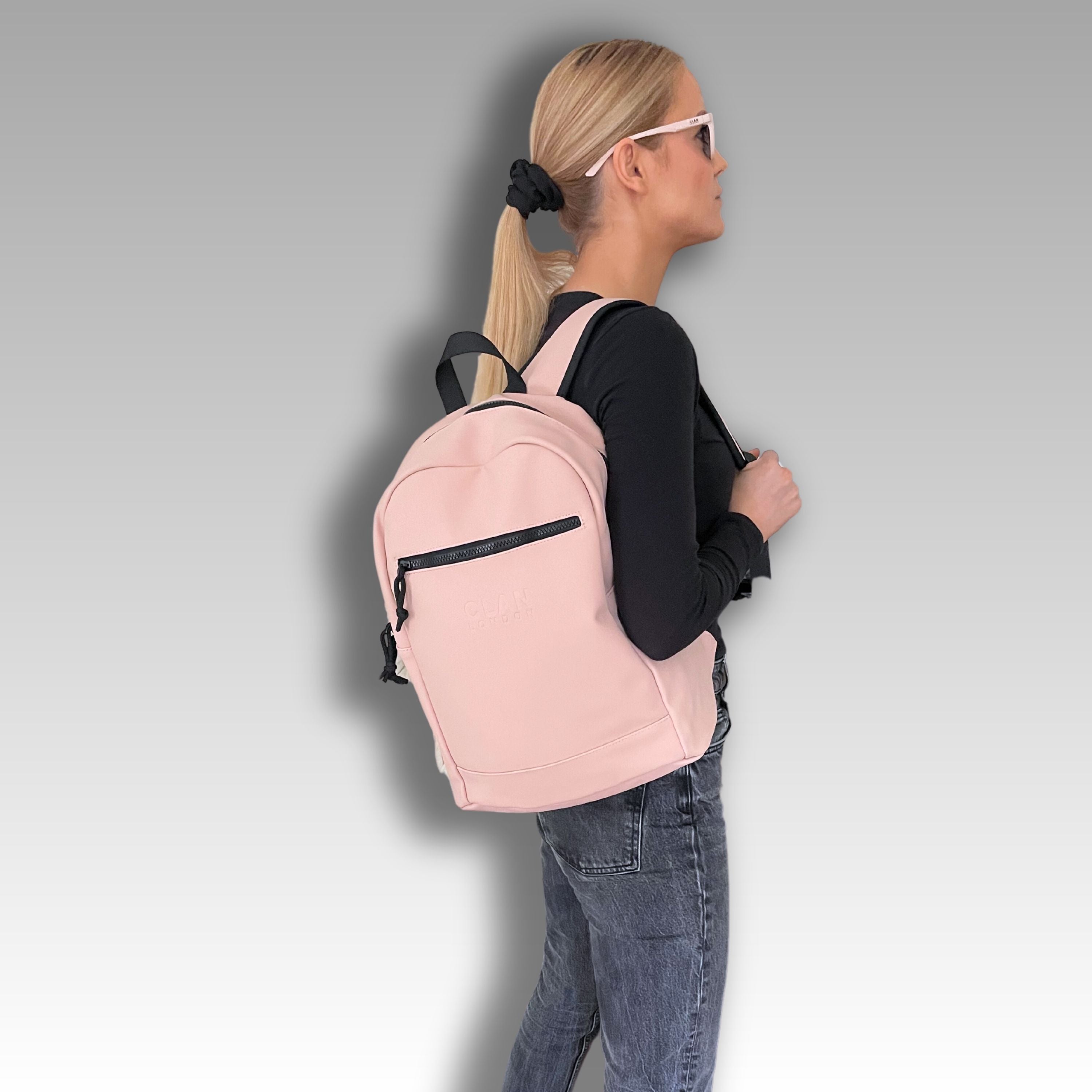 Soft pink sales backpack